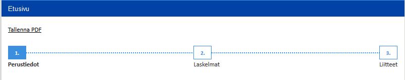 4 Perustiedot välilehdellä on hakemuslomake.