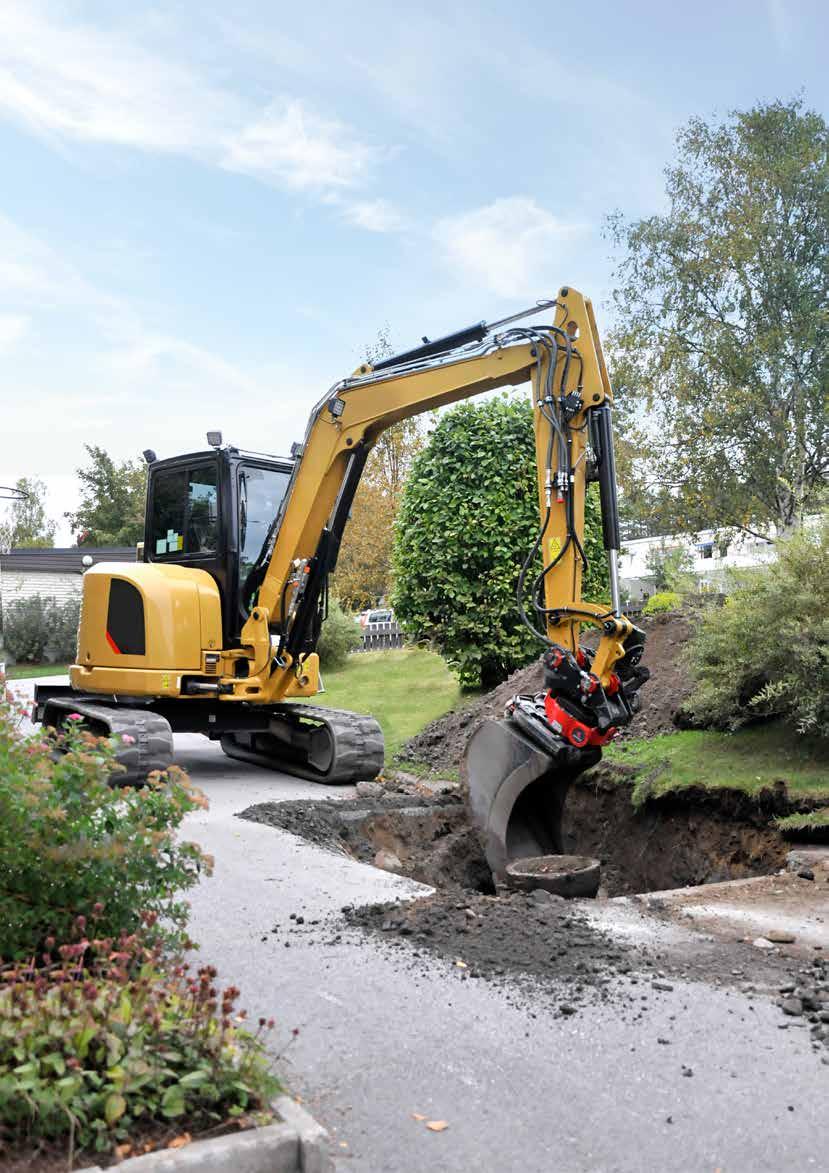 Lisätietoa osoitteessa: rototilt.fi/vesijohtojaviemarointityo KÄYTTÖALUEET Vesijohto- ja viemäröintityö Rototilt mahdollistaa useiden työvaiheiden yhdistämisen.