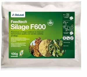 Feedtech Silage F600 - tehokkaaseen jälkilämpenemisen estoon Feedtech F600 on ns. yhdistelmätuote, joka sisältää sekä homoettä heterofermentatiivisia bakteereita.