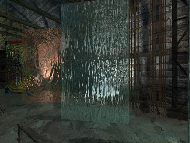 KUVA 20. Erilaisia shadermateriaaleja, Source (Valve 2004) 5.4 Valaistus Valaistus on elintärkeä osa hyvännäköistä kenttää, ilman valoja kenttä on joko täysin musta tai valaistu.
