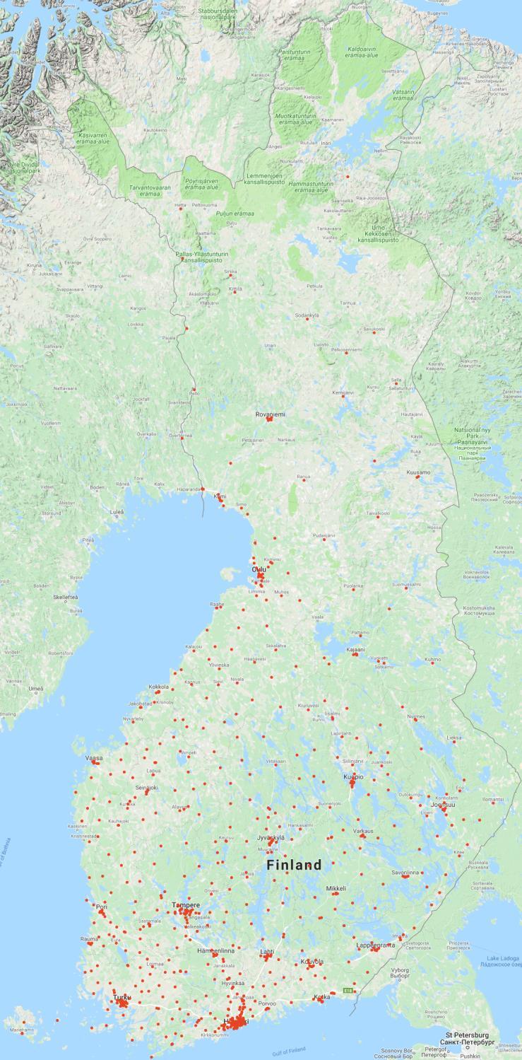 Suomen nykyiset apteekit, 812 kpl