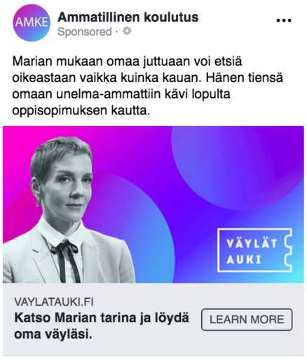 2. Facebook & Instagram Parhaiten menestyneet julkaisut Marian video toimi hyvin vanhempien kohderyhmälle.