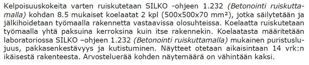 5 Muita menetelmiä Sementtipohjaisten materiaalien kutistuman mittaaminen: Korjauslaastien tai betonien