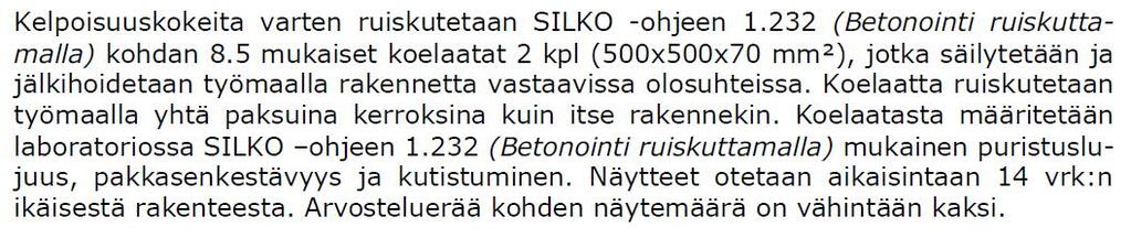 5 Muita menetelmiä Sementtipohjaisten materiaalien kutistuman mittaaminen: Korjauslaastien tai betonien