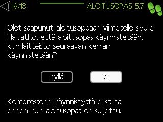 Aseta tästä valikosta hälytystoimenpiteeksi laske huonelämpötilaa, jotta mahdollisen hälytyksen tullessa se huomataan.