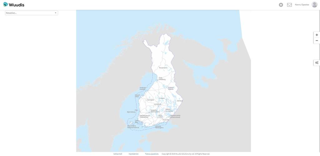 Aloitusnäkymä Tiliin liitettyjen metsätilojen hallinta Lisää: Metsätila Kuvio Puustotieto Toimenpide