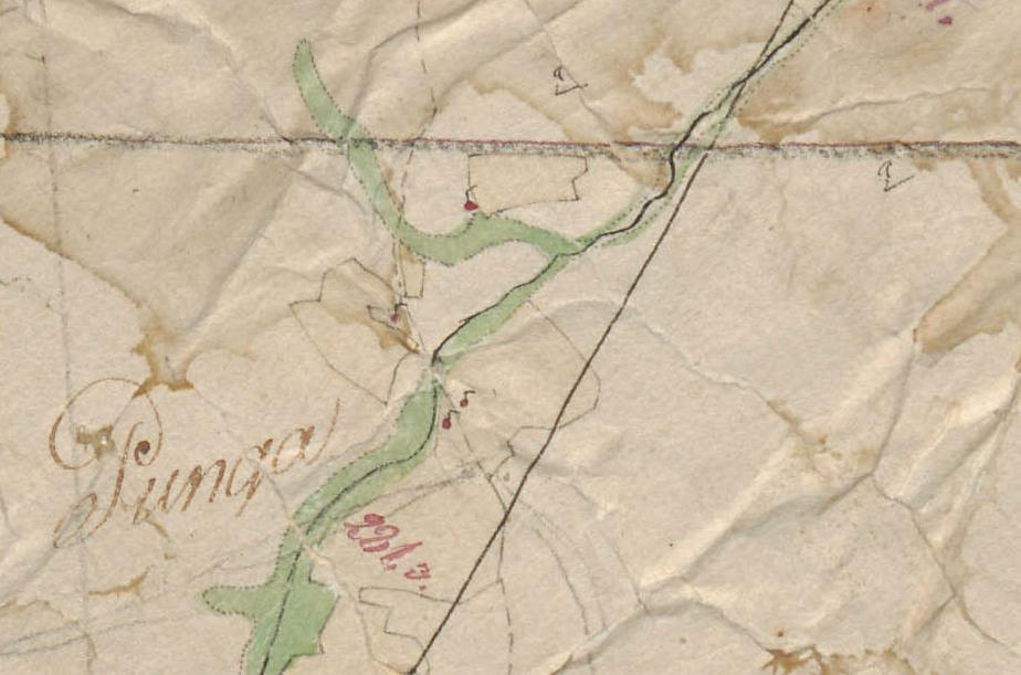 Punga (Punkka) vuoden 1842 pitäjänkartalla (Janakkala 2131 10/2042 12).