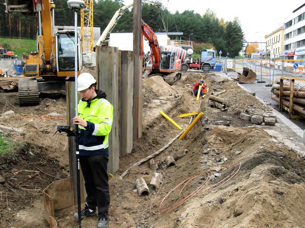 5. Kartoituskäytännöt KARTOITUS Kaikki rakennetut putki-, sähkö- ja kaukolämpölinjat mitataan ennen peittämistä.