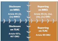 EBA:n mandaatit BRRD2 ja CRR2 julkistamisen ja raportoinnin osalta Nyt voimassa oleva sääntely ei ole kovin yksityiskohtainen MREL ja TLAC raportoinnin ja julkistamisen osalta.