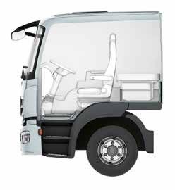 200 80 L-ohjaamo BigSpace Ulkoleveys 2295 mm Ulkopituus: 2250 mm
