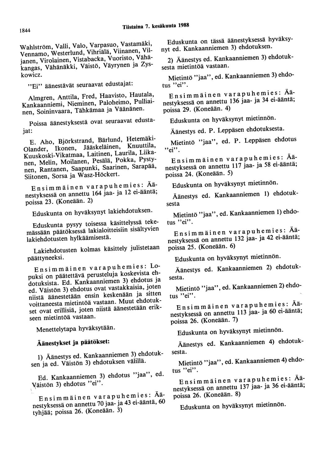 1844 Tiistaina 7.