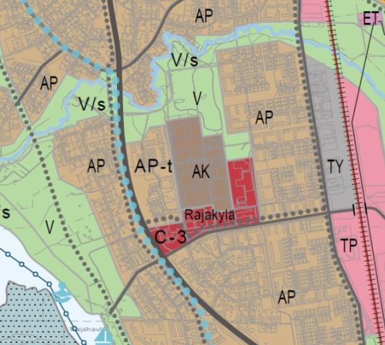 Julkisia palveluja on Uuden Oulun yleiskaavan mukaisella keskustatoimintojen alueella päiväkoti ja kirkko. Keskusta-alueen kaakkoispuolella on Paulaharjun koulu (alakoulu) ja kirjasto. Kuva 15.