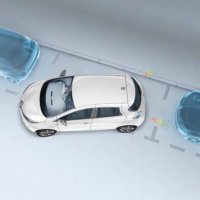 ZOE puolellasi ja puolestasi Renault ZOE on täynnä mielenkiintoisia ominaisuuksia. Ajoavustimet antavat kuljettajalle turvallisuutta ja mielenrauhaa.