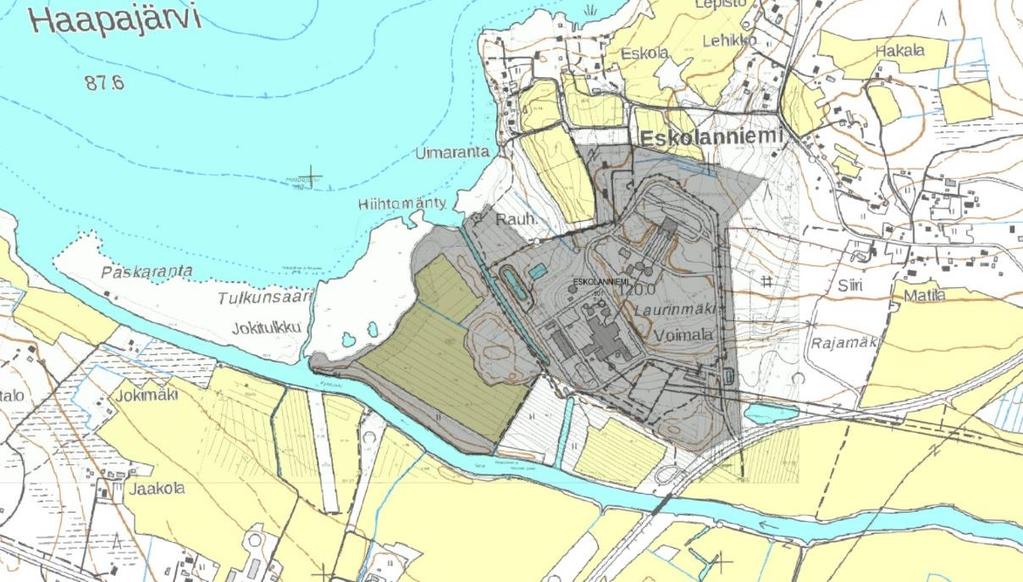 Suunnittelualueen alustava rajaus. Harmaalla pohjalla voimassa olevan asemakaavan rajaus. 2 SUUNNITTELUN LÄHTÖKOHDAT 2.