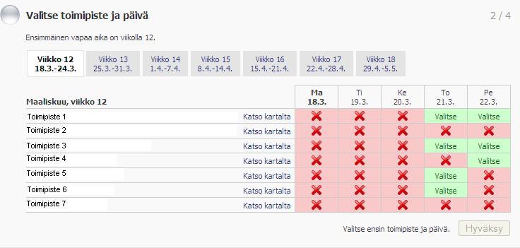 7 Töiden vastaanotto täytyy hoitaa ripeästi mutta tarkasti, jotta asiakkaiden ei tarvitse odottaa huoltoon pääsyä aamulla.