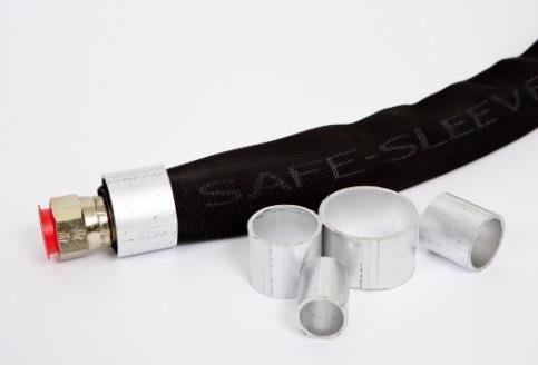 SAFE-SLEEVE suojasukka antaa suojaa letkun rikkoutuessa suojaa letkua