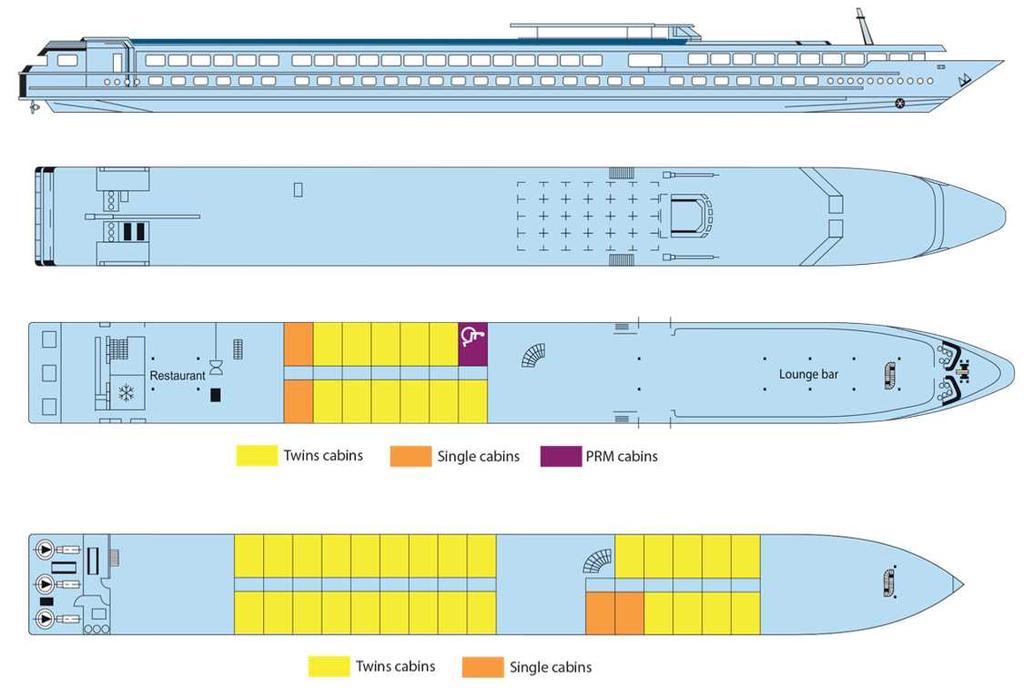 Laiva Tekniset tiedot ja laivakartta Rakennettu: 2014 Pituus: 90 metriä Leveys: 9,7 metriä
