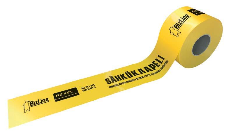 TOUKOKUU 21 Varoitusnauha, sähkökaapeleille, 250 m x 75 mm Varoitusnauha, sähkökaapeleille, 250 m x 75 mm, keltainen,