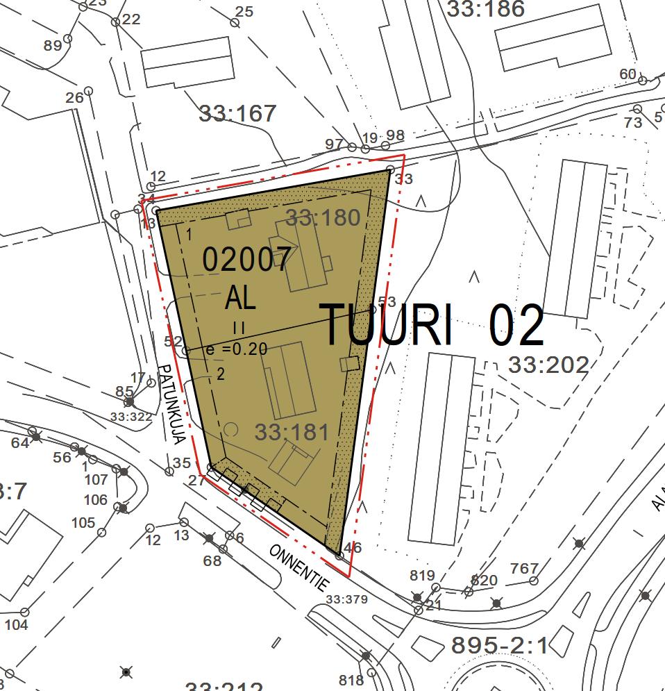 15 5 Asemakaavan kuvaus 5.1 Kaavan rakenne Asemakaavan muutoksella muodostuu osa Alavuden kaupungin TUURI 02 kaupunginosan korttelin 02007 (osa).