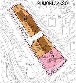 RAJALAN AITTA, PUIJONLAAKSO 12-43 28 Kiinteistön 12-42-3 alueelle on vaihtoehdossa D esitetty muodostettavaksi kaksi tonttia.