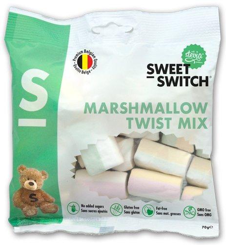 S-S 002 0 g 12 Ei sisällä liivatetta, Gluteeniton, Sokeriton, Vegaani 5425032430826 Tukkupakkauksen 5425032430833 Sweet-Switch Yummy Gummy Bear Stevia Huoneenlämpö 18 kk Sweet-Switch