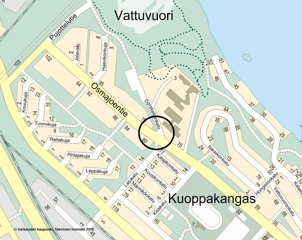 Osmajoentien kiertoliittymän asemakaava Asemakaavan selostus, 5. kaupunginosa, Kuoppakangas.