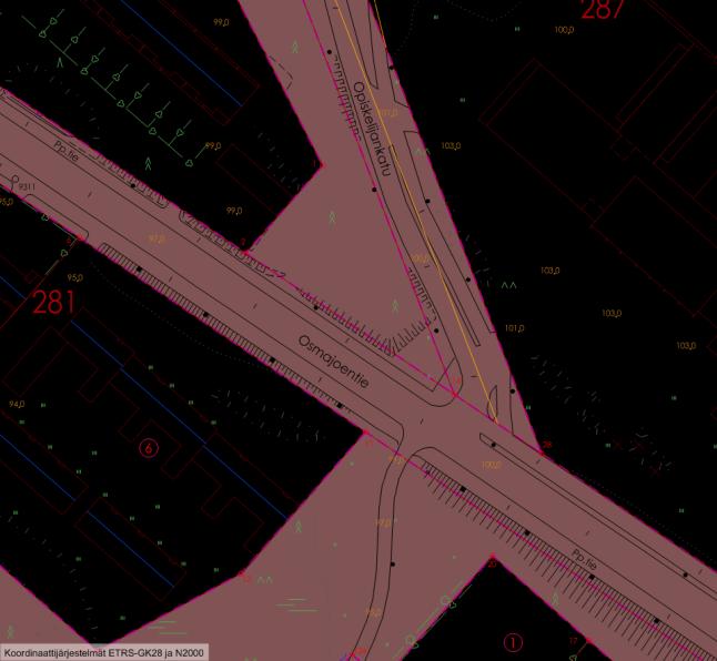 2.5 MAANOMISTUS Suunnittelualue on Varkauden kaupungin omistuksessa. Kuvassa 5 on esitetty punaisella kaupungin omistuksessa olevat alueet. Kuva 5.
