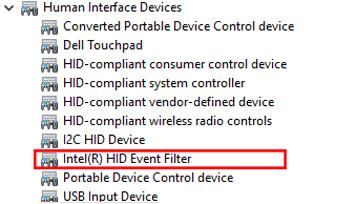 Muut ohjaimet Intel HID Event -suodatin Tarkista, onko kannettavaan tietokoneeseen jo asennettu Intel HID