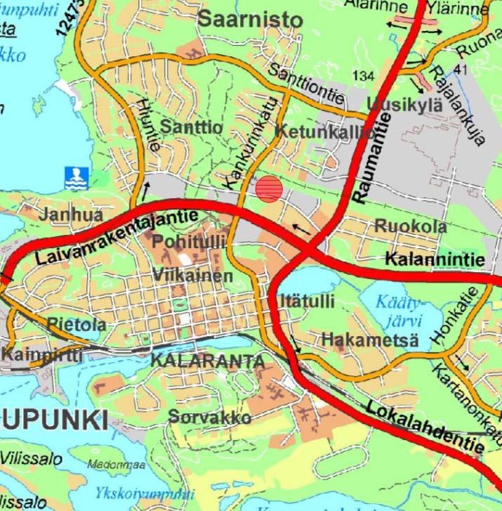 Uudenkaupungin kaupunki, Kaupunkisuunnittelu Sivu 3 / 14 1.2 Kaava-alueen sijainti Kaava-alue sijaitsee keskustan pohjoispuolella Levysepänkadun varrella. Etäisyys torilta kaava-alueelle on n. 1,5 km.