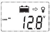 Tykistökatu 4 B 5krs, 20520 Turku 19/23 LCD-näyttö apunäkymä 6 LCD-näyttö apunäkymä 7 Akun syväpurkautumisen suojaamiseksi voit asettaa matalan akkujännitteen tason jolla kuorma kytketään irti