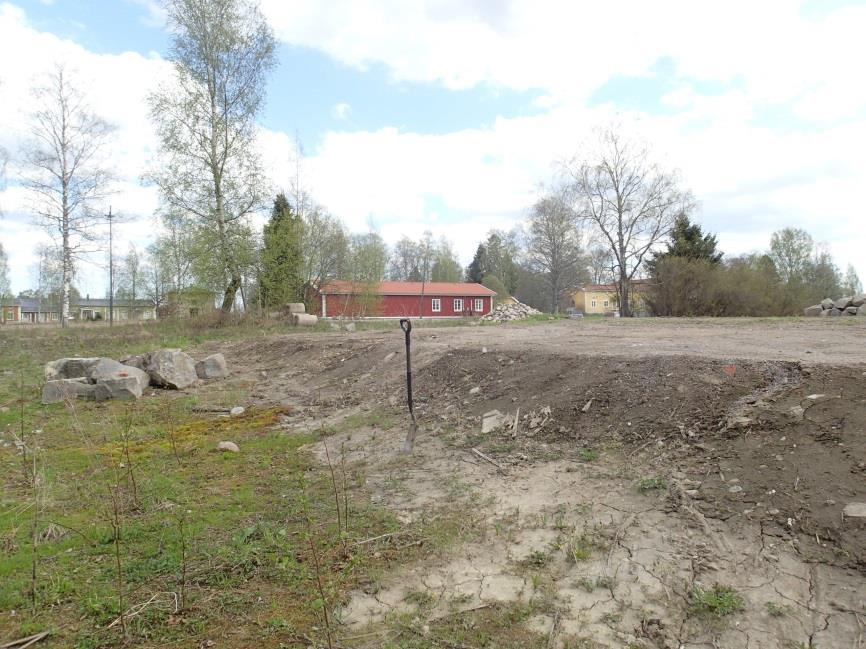 Kuorittua ja täyttömaalla tasattua