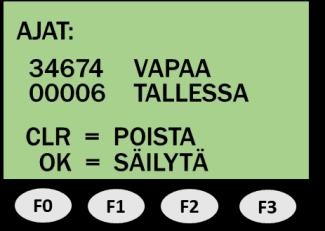 Valittu ohjelma näkyy tummalla taustalla näytöllä. Valitse STOPWATCH, ja paina.