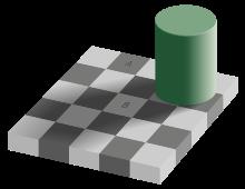 https://en.wikipedia.org/wiki/checker_shadow_illusion 2. Värillinen mustavalkoinen kuva- illuusio, esimerkiksi: https://www.youtube.