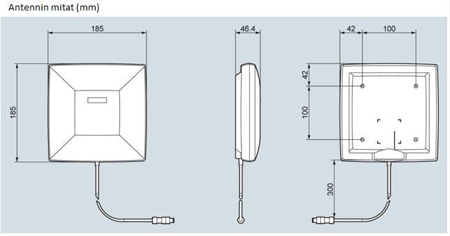 35 7.1.2 SIEMENS SIMATIC RF640A Antenneiksi valittiin kaksi kappaletta SIEMENS SIMATIC RF640A antennia.