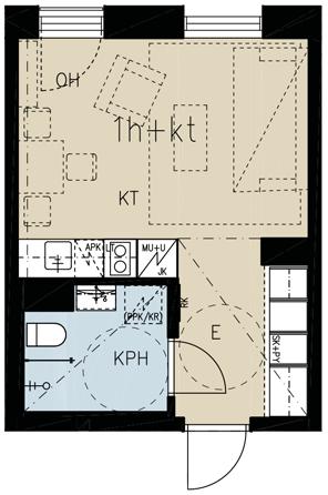 19 Asunto Oy Vantaan Aventuriini RANSKALAINEN PARVEKE 25 m² 1 h + kt A9 2. KERROS A16 3. KERROS A23 4.
