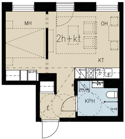 31,5 m² 2 h + kt A4 2. KERROS A10 3. KERROS A17 4. KERROS A24 5. KERROS A31 6. KERROS A38 7.