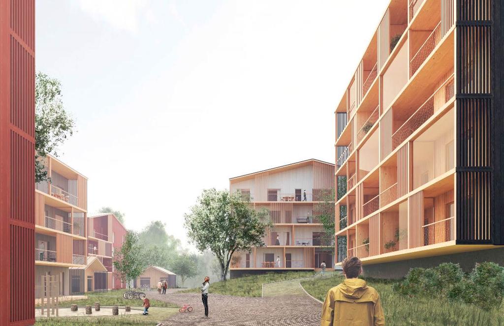Kaupunkisuunnittelu Muistio 10 (18) KOOTA Yleistä Rakentamisen kokonaismäärä on 15 000 k-m², johon sisältyy asumista tukevien palvelujen tiloja 445 k-m².
