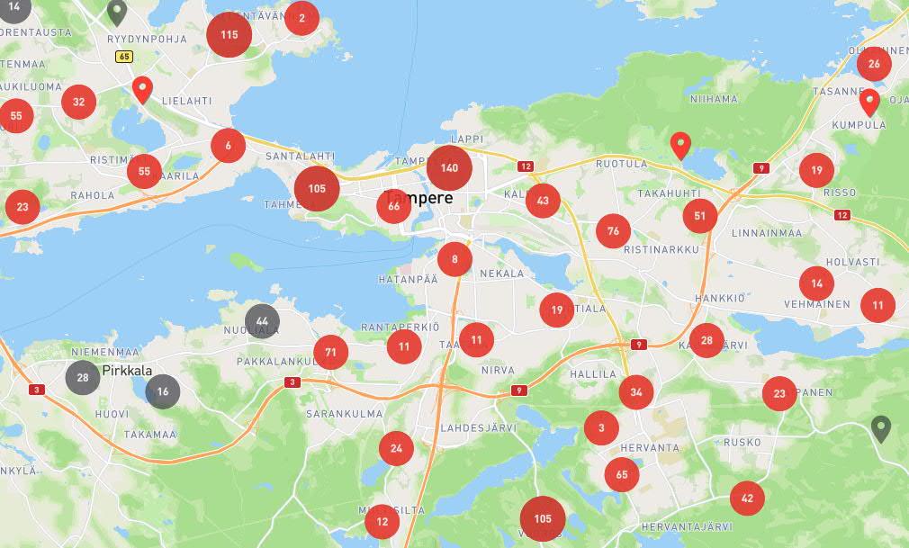 Perheasuntojen tarjonta Tampereella rajaton budjetti