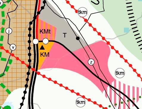 keskustahakuisen kaupan kerrosalaa saa olla enintään 70 000 m² ja päivittäistavarakaupan kerrosalaa 4000 m². Ideapark kuuluu myös valtatien 3 kehittämisvyöhykkeeseen (punainen palloviiva).