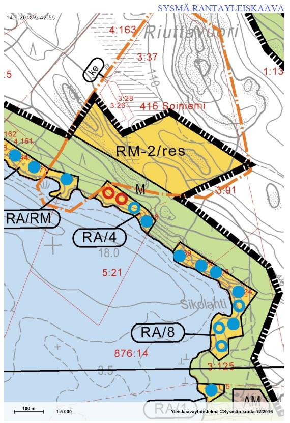 4 Rantayleiskaava Alueella on voimassa Päijänteen ranta-alueiden osayleiskaavan muutos, jonka Sysmän kunnanvaltuusto on