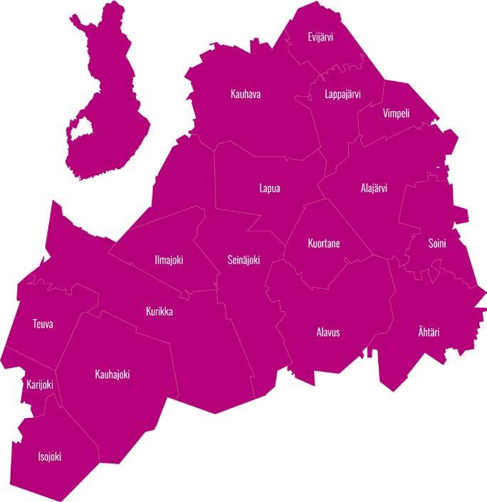 Etelä-Pohjanmaan liitto Etelä-Pohjanmaan liitossa on 17 kuntaa (vuonna 2004 kuntia oli 27).