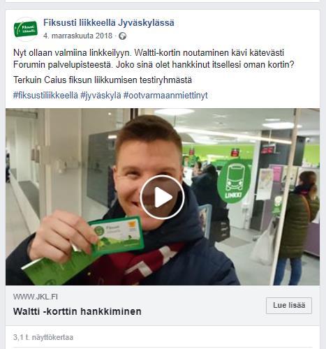 liikkumisen testiryhmä kokeili muun