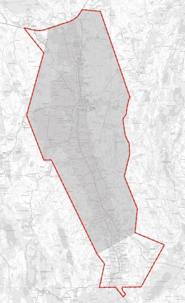 3 Kuva 2. Kaava-alueen rajaus vimassa levaan sayleiskaavaan verrattuna. Uusi rajaus punaisella, aiemmin kaavitettu alue harmaalla. Kuva 3.