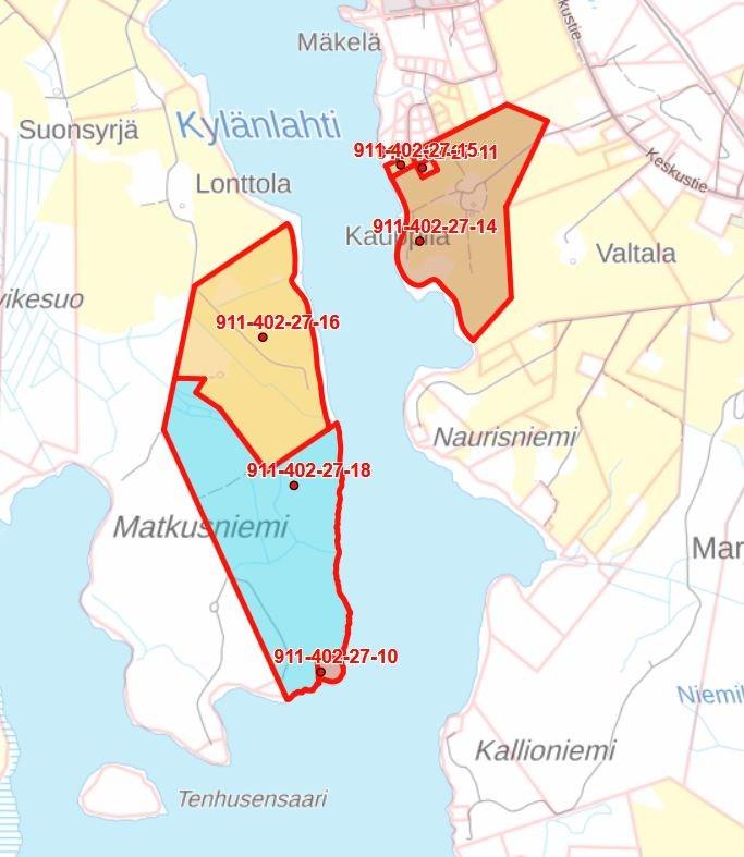 Näistä on siis tila 27-10 käyttänyt yhden ja suunnittelualueelle tilalle 27-18 jää käytettäväksi viisi (5) rantarakennuspaikkaa. 1.