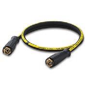 Korkeapaineletku 15 m, DN 8, AVS 2 6.110-030.0 ID 8 315 bar 15 m 15 m high-pressure hose (M 22 x 1.5) with kink protection. With patented rotating AVS trigger gun connector and manual coupling.