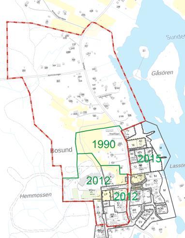 Pinta-alasta noin 17,5 ha on ennestään asemakaavassa ja noin 27,5 ha on uutta aluetta.