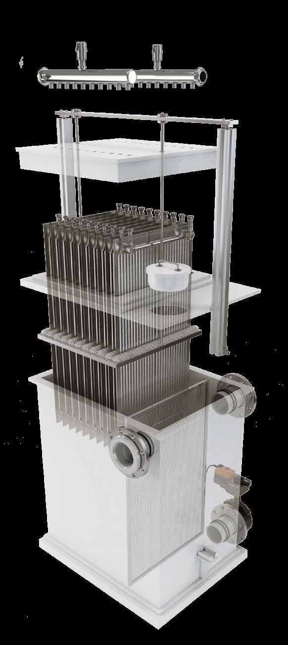 03 Jätevesirekuperaattori FinnStainless-jätevesirekuperaattorin laitteet Lämmönsiirtojärjestelmä perustuu FinnStainlessin innovatiivisiin lämmönvaihtimiin, jotka on valmistettu ruostumattomasta