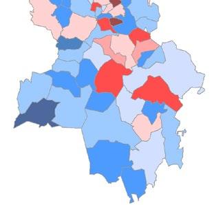 LIITE 7 Työpaikkamuutos lähivaikutusilla vuosina 1990-2012 Kaavoitustilanne LIITE 8 MUUTOS VUOSINA 2000-2012: -19 vahvistetut asemakaavat 2015-45 -228-85 4-8 asemakaavoitettu 2015 ranta-asemakaava