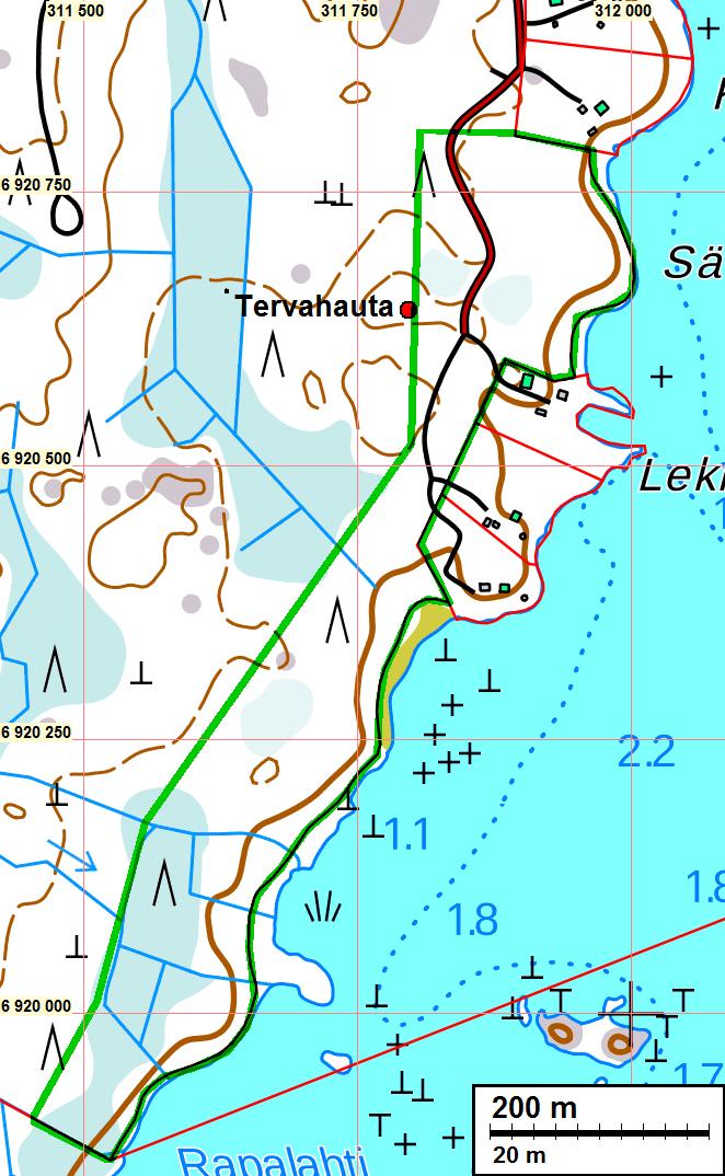 osoitettu nuolella.