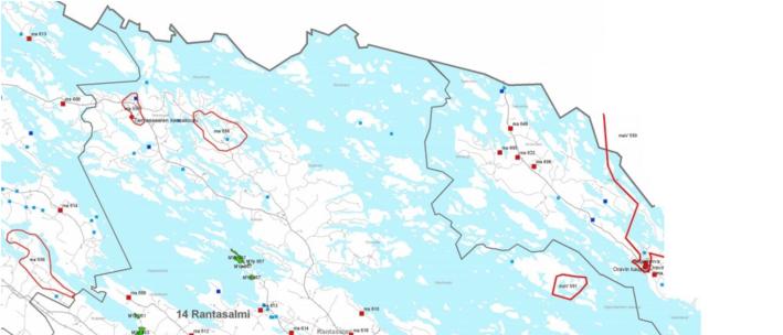 Haukivesi-Haapaselkä rantayleiskaavan muutos 2 Kuva: Etelä-Savon maakuntakaava, kulttuuriympäristöote.